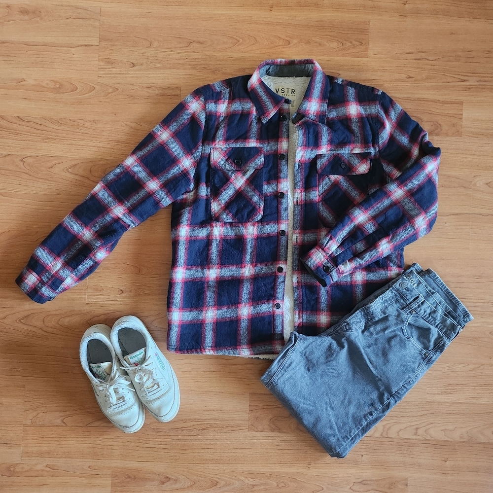 Plaid Faux Sterling Lined Shirt